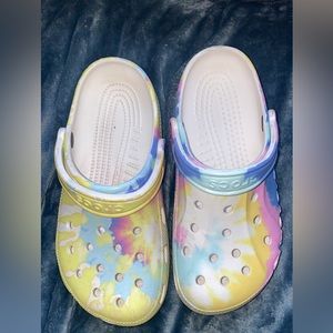 Tie dye crocs